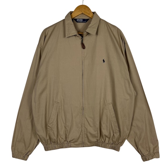 90's Polo by Ralph Lauren ベージュ ジャケット XXL Vintage Polo Ralph Lauren Biege B-swing Harrington Casual Jacket