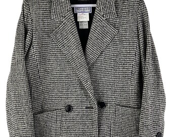 Vintage Yves Saint Laurent Tweed Jacket - 80s Double Breasted