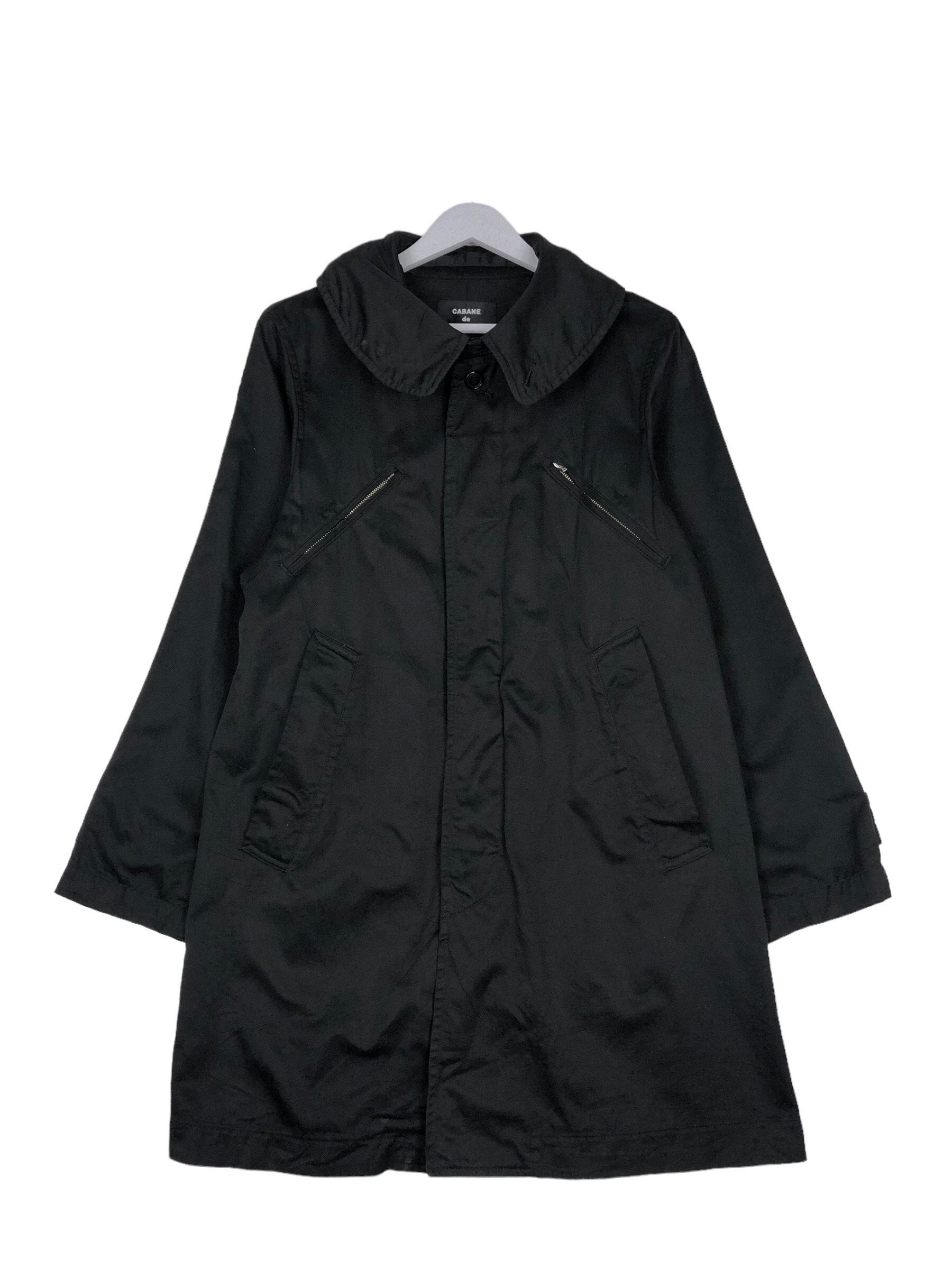 ジャケット・アウター 00s archive cabane de zucca gimmick coat カバンドズッカCABANE de ZUCCA コットン裏ストライプステンカラー