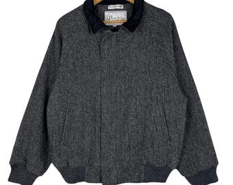 Vintage Harris Tweed X Peregrine Harringbone Bomber Jacket Vintage Harris Tweed X Peregrine Harringbone Bomber Jacket