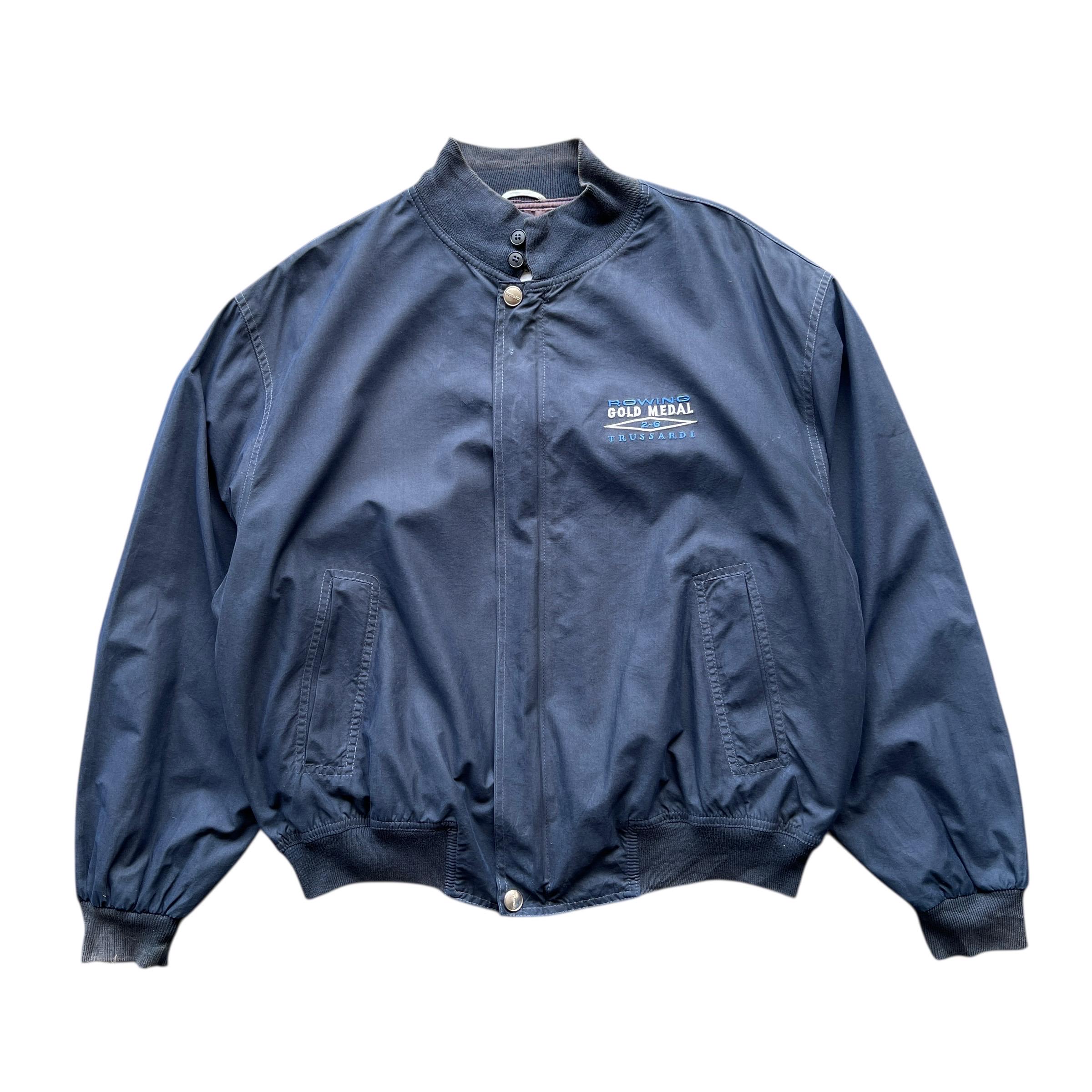 Vintage Trussardi Rowing Gold Medal 2 G Bomber Jacket Made in 
