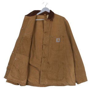 Vintage 90s Carhartt Chore Duck Canvas Jacket Workwear Brown Vintage 90s Carhartt Chore Duck Canvas Jacket Workwear Brown