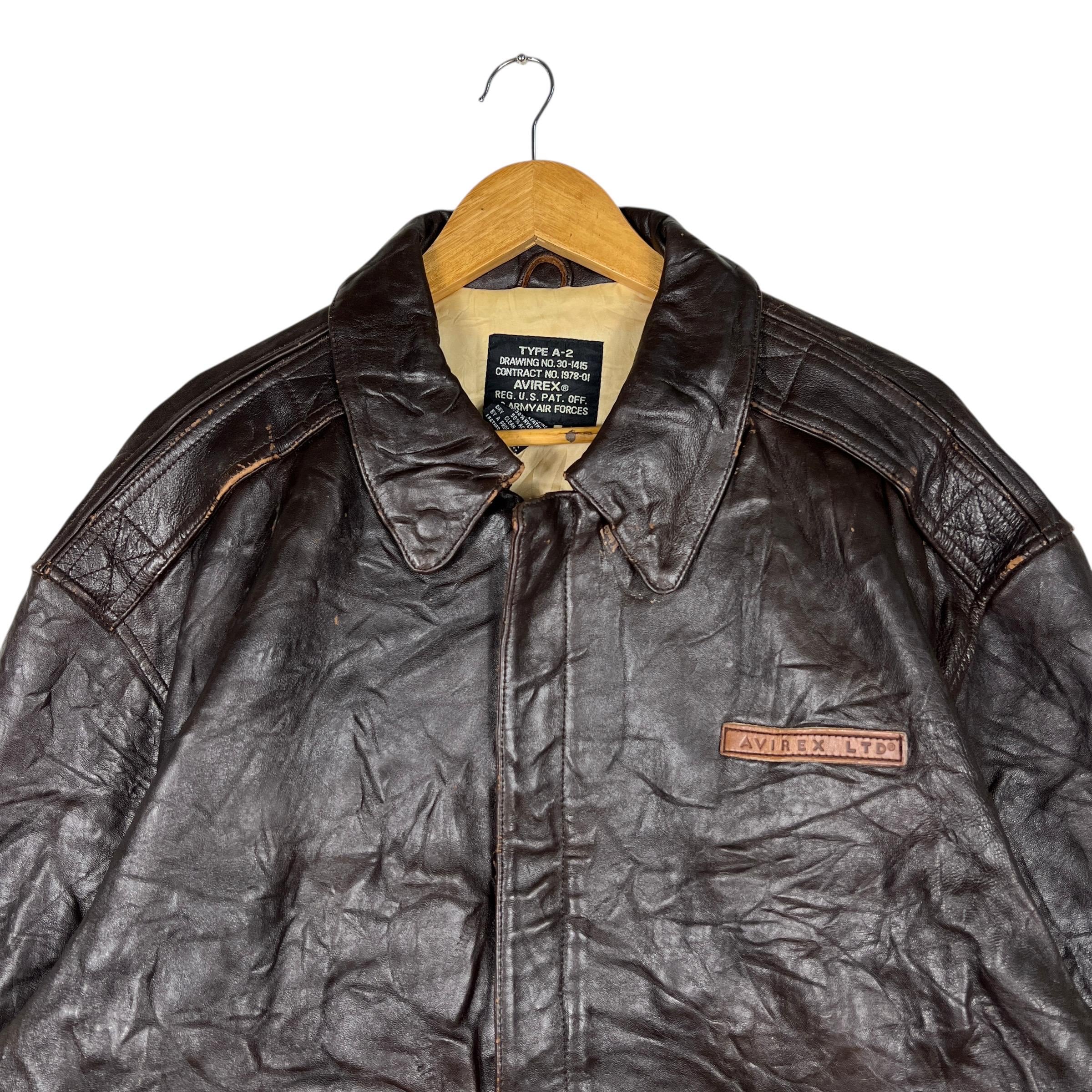 Buy Rare Vintage Avirex Type A-2 Leather Jacket - Size M Online in