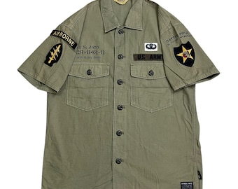 Vintage Avirex U.S. Army Infantry short-sleeve  Cordura Fabric shirt - Size L