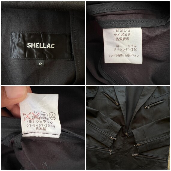 Pick" Japanese Avant Garde ' Shellac ' Multi Zipp… - image 10