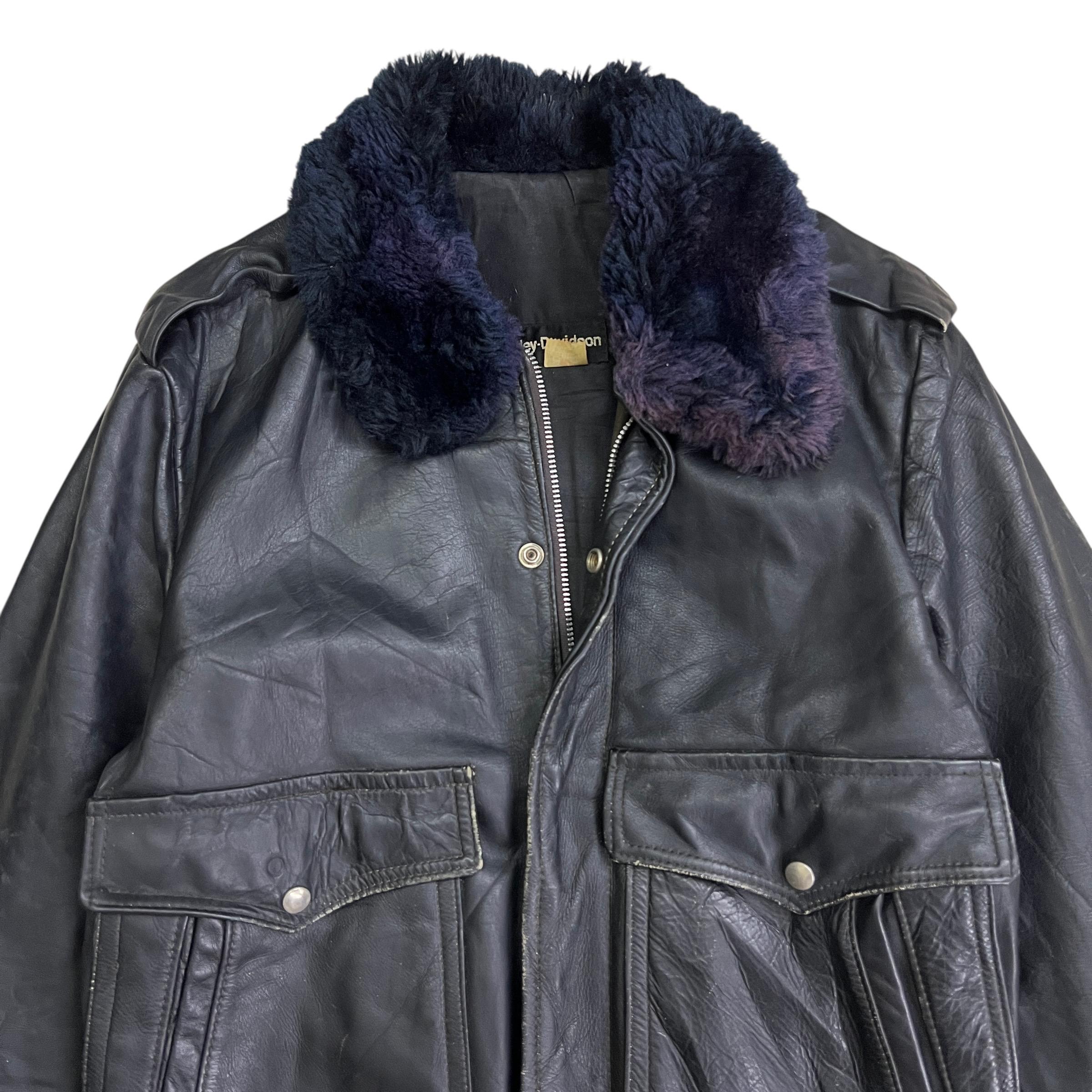 Vintage 70s AMF Harley Davidson Leather Bomber Jacket – USA Made