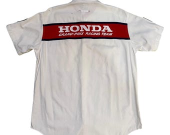Vintage Y2K Lucky Strike Bar Racing Work Shirt Xsmall Honda Lucky