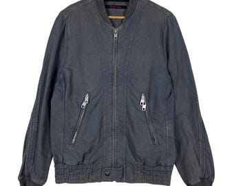 Griffin Cotton Linen Bomber Jacket Made In Italy - XS/S