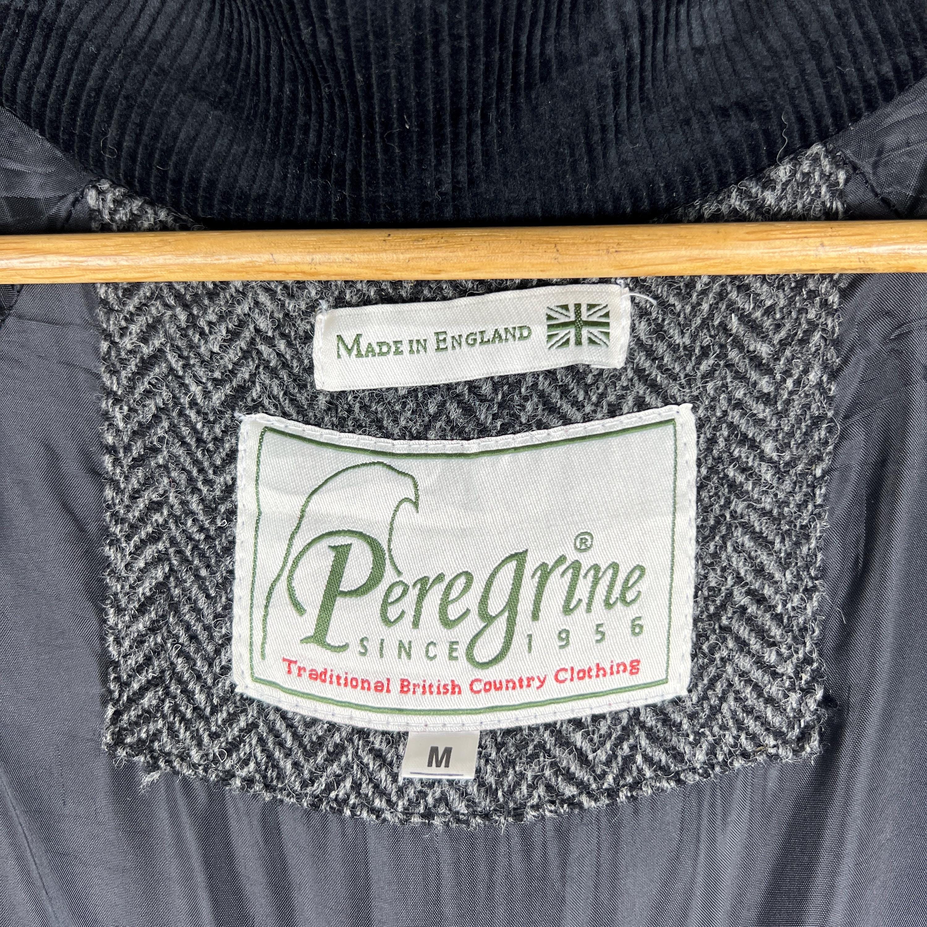 Vintage Harris Tweed X Peregrine Harringbone Bomber Jacket Made in