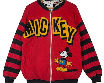 Rare Vintage 70s Mickey Mouse Reversible Overprint size M
