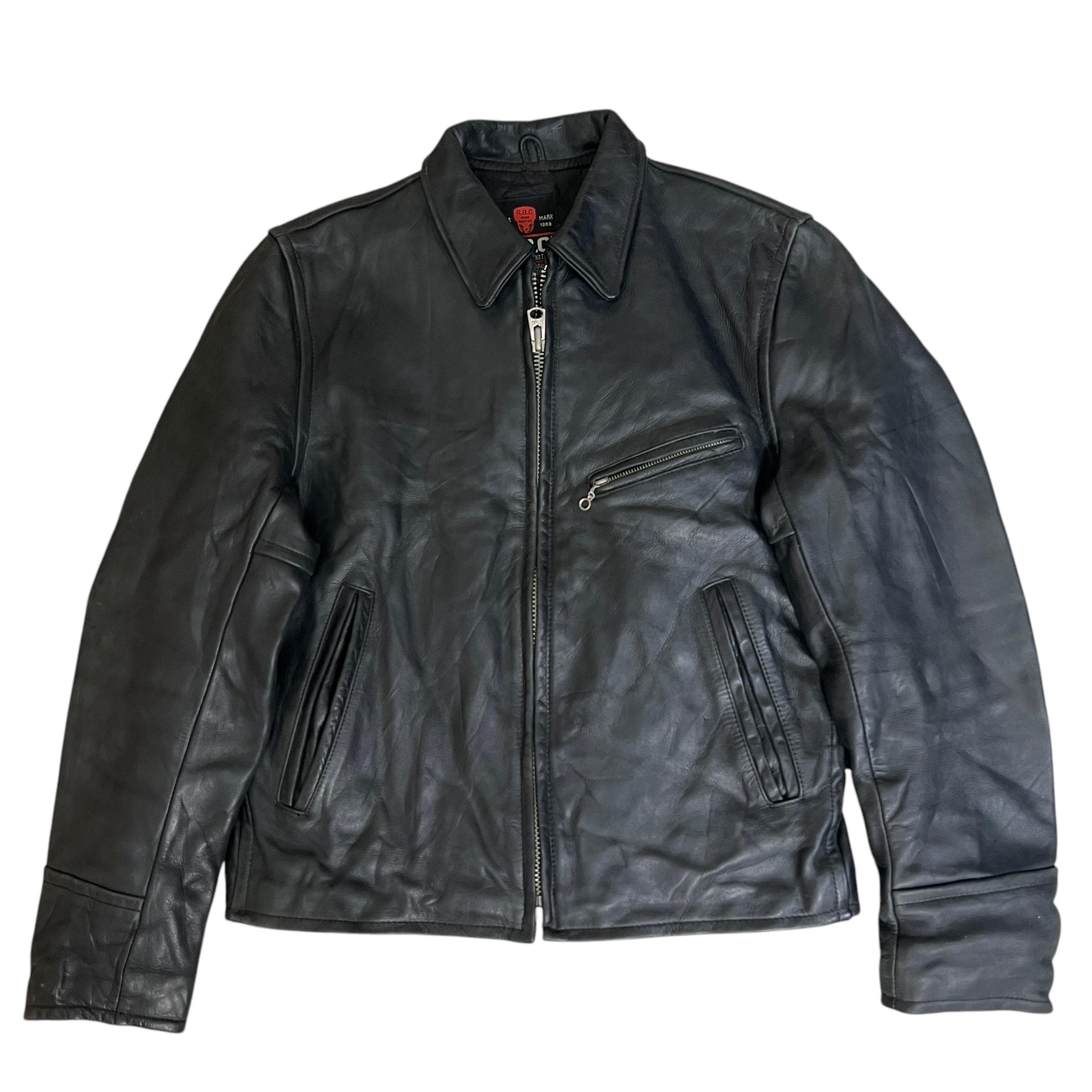 レザー　R.B.C. Legend Jacket サイズ38 ブラウザ　赤茶 Rare Vintage RBC Legend Jacket Steerhide Real Leather