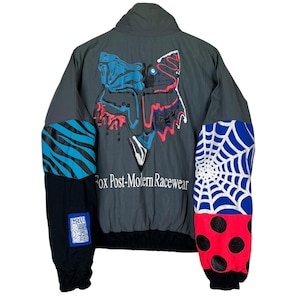 Fox Racing ジャケット Vintage 希少 レア Rare Vintage 90s Fox Image Post Modern Racewear Spiderweb Bomber