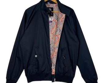 Vintage Harringtonjacka – Fox Umbrellas, Liberty Art-tyg, paisleyfoder, storlek 40
