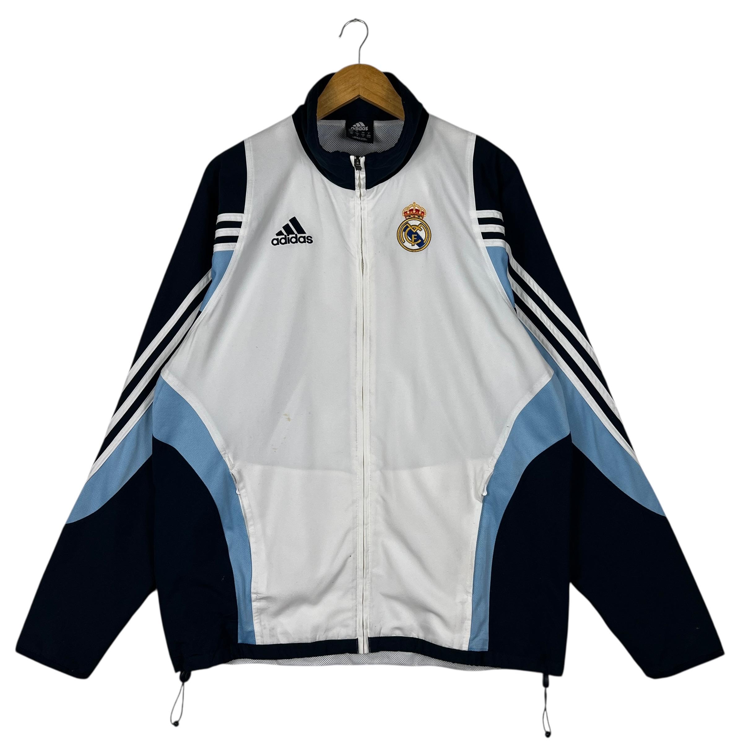 VAN JACKET2003レトロゲーム、ノベルティ3種セット！ Vintage Adidas Real Madrid 2003/04 Football Soccer Two Layer