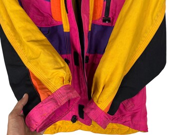90s Vintage Ellesse Vertical Dive Multi Colour Ski Astro Jacket - Etsy