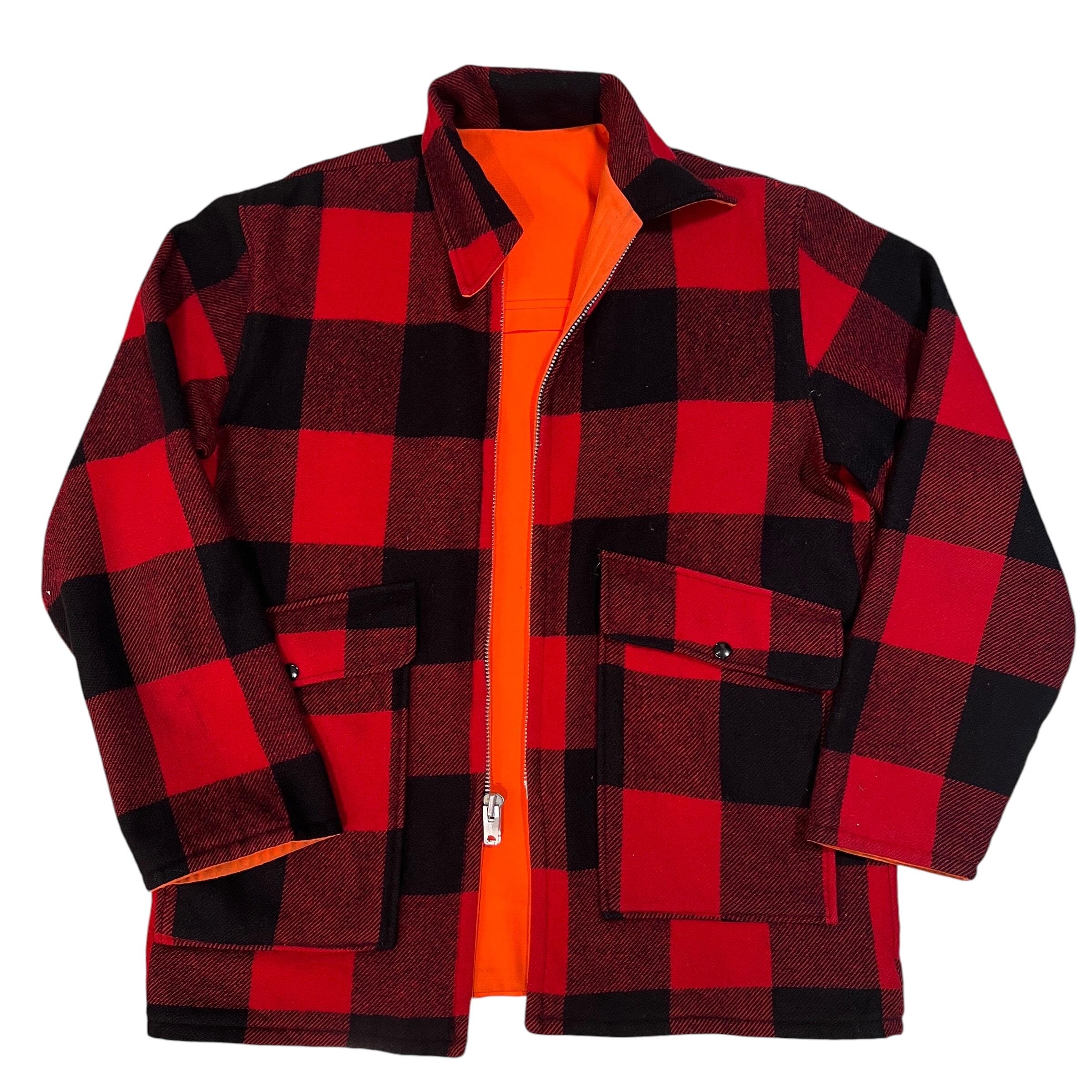 P*N様 Woolrich 70s WoolJacket 超美品Red Plai Woolrich Plaid Wool Coat USA Free Shipping - The Vintage Twin