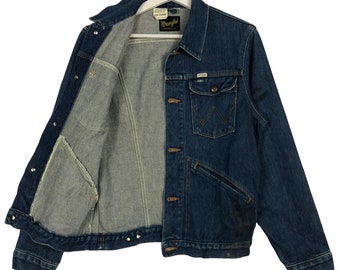 Vintage Wrangler Lot 124MJ Denim Trucker Western Jacket Made in
