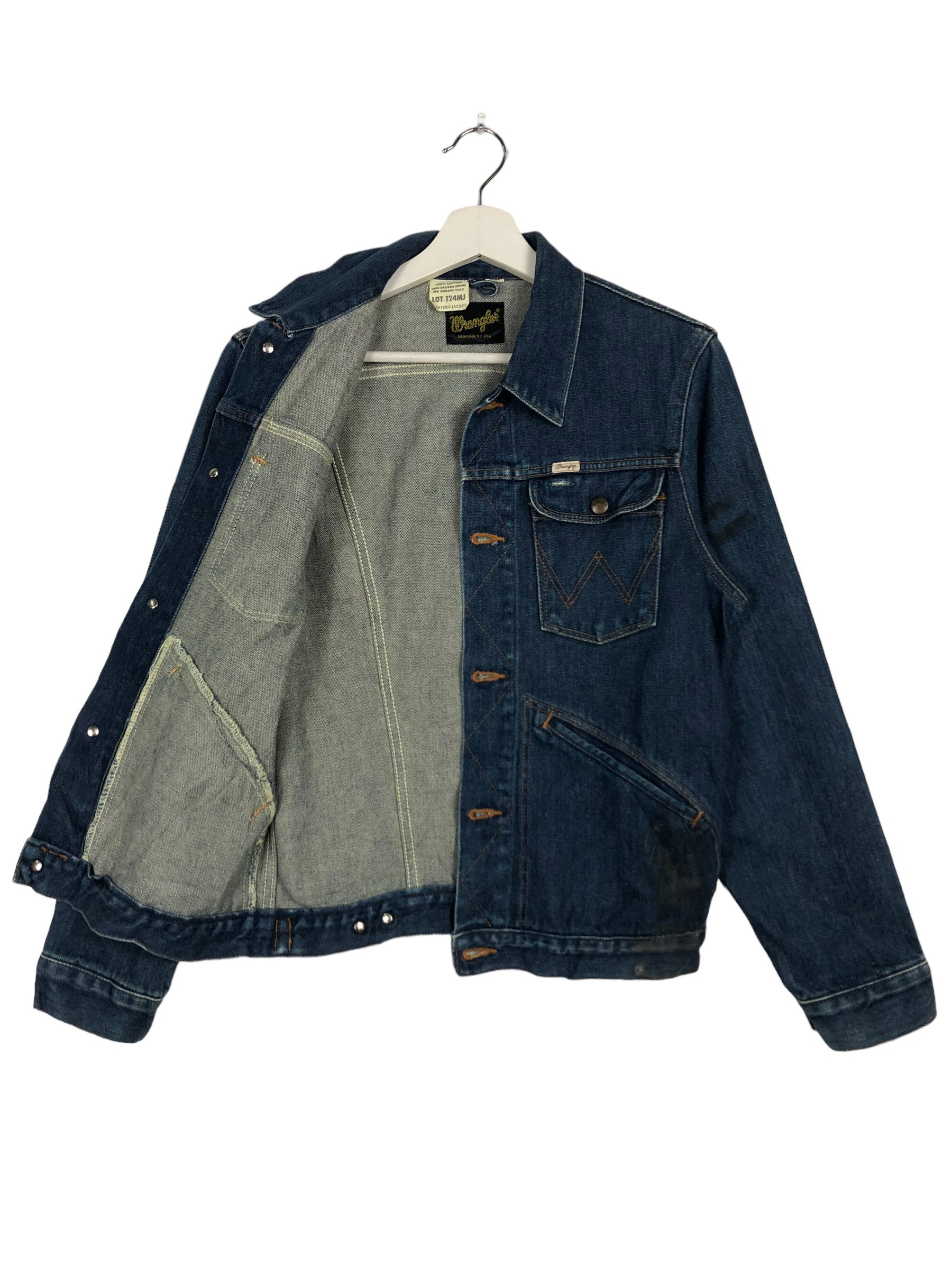 Vintage Wrangler Lot 124MJ Denim Trucker Western Jacket Made in