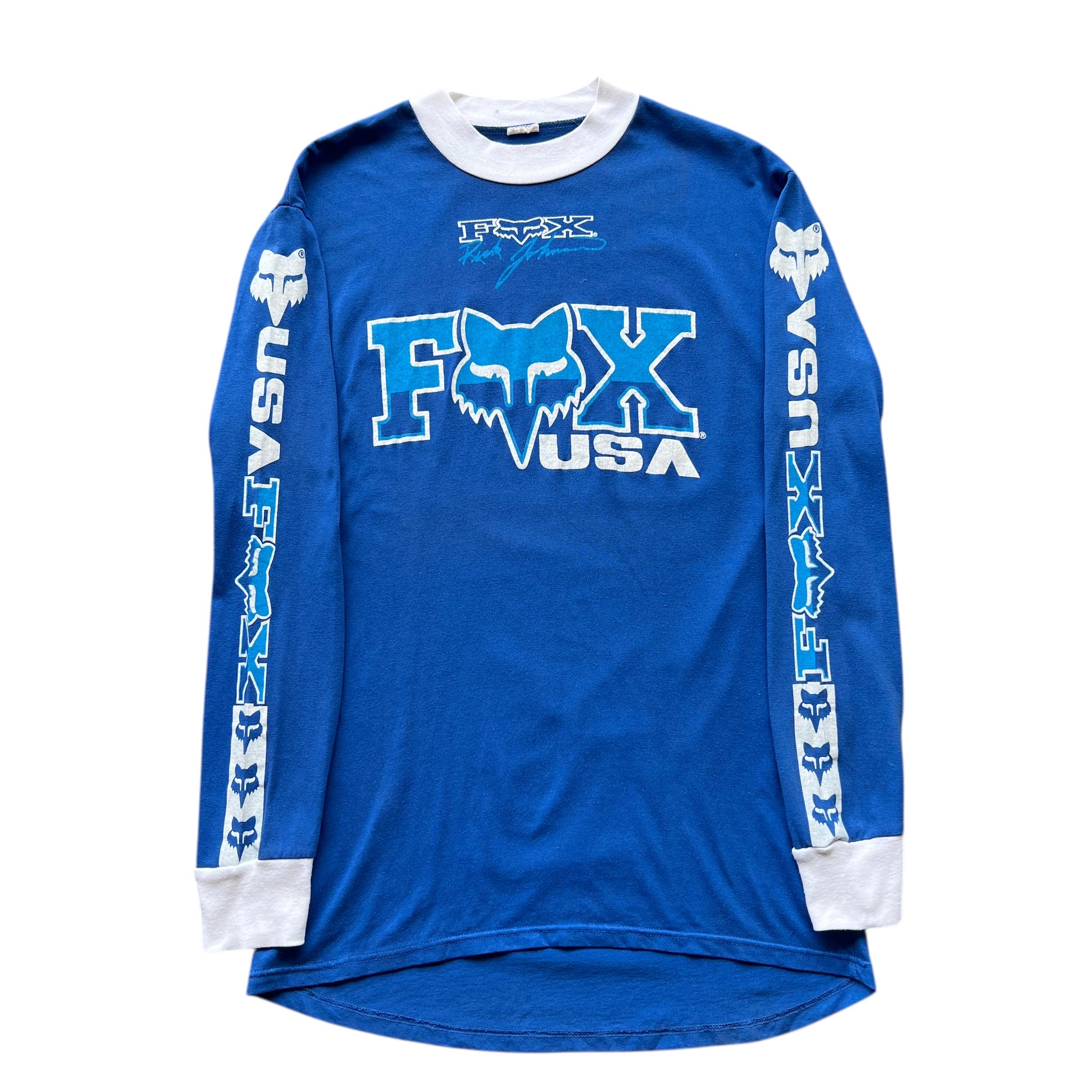 Vintage Fox Racing Long Sleeve Shirt - Rick Johnson USA - Size L