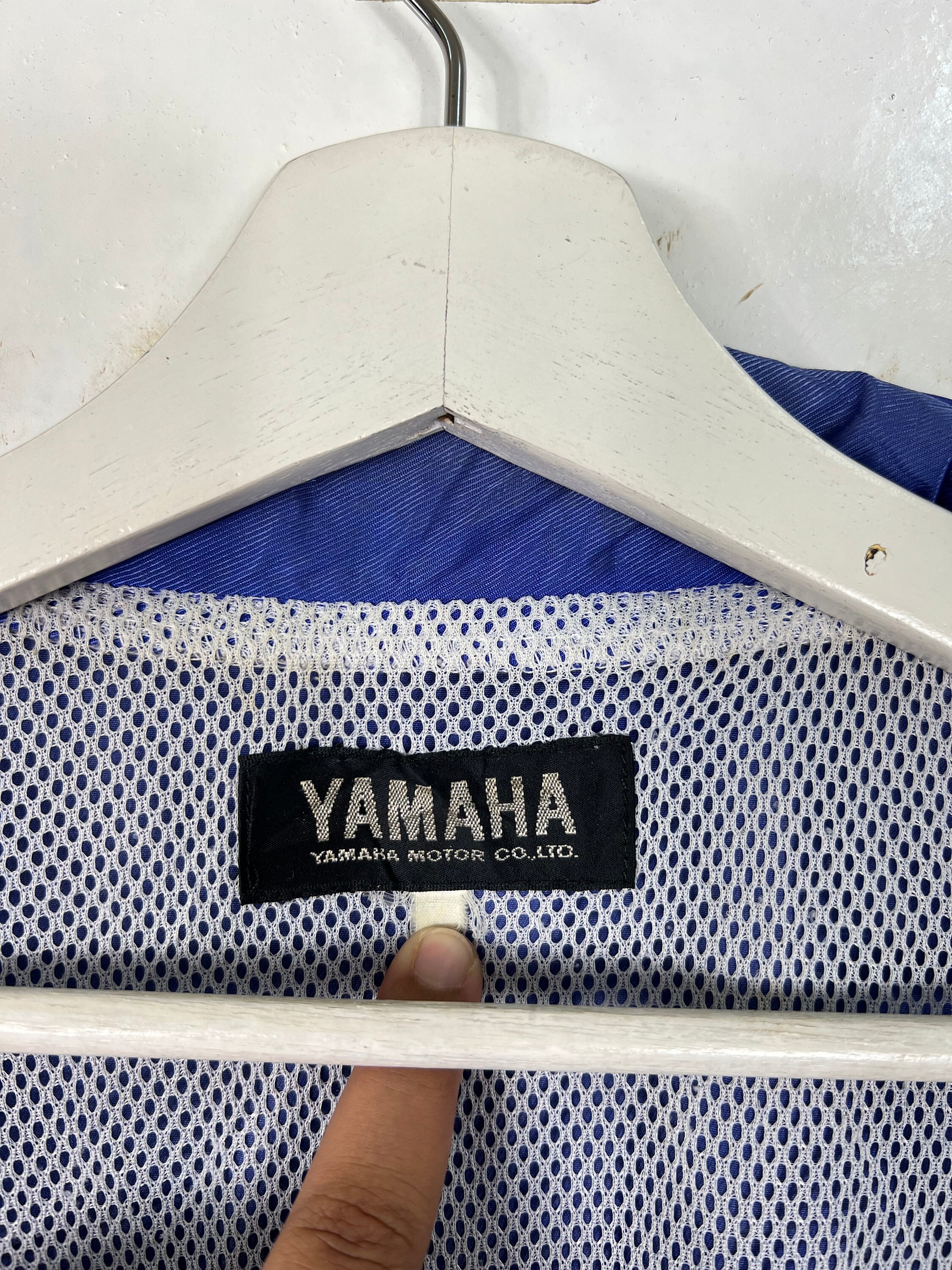 TEAM　YAMAHA　ジャンパー　レッド/ホワイト Vintage Team Yamaha Jacket 80s Moto Racing White Red Satin