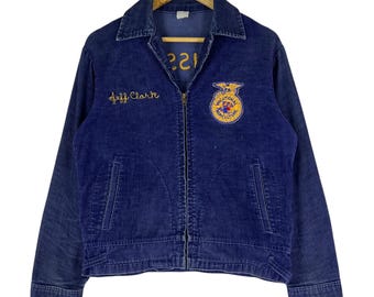60s Vintage FFA Vacational Agriculture Corduroy Jacket - Size 38