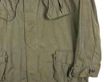 Vintage US Army Jungle Fatigue Jacket Tropical Combat Poplin