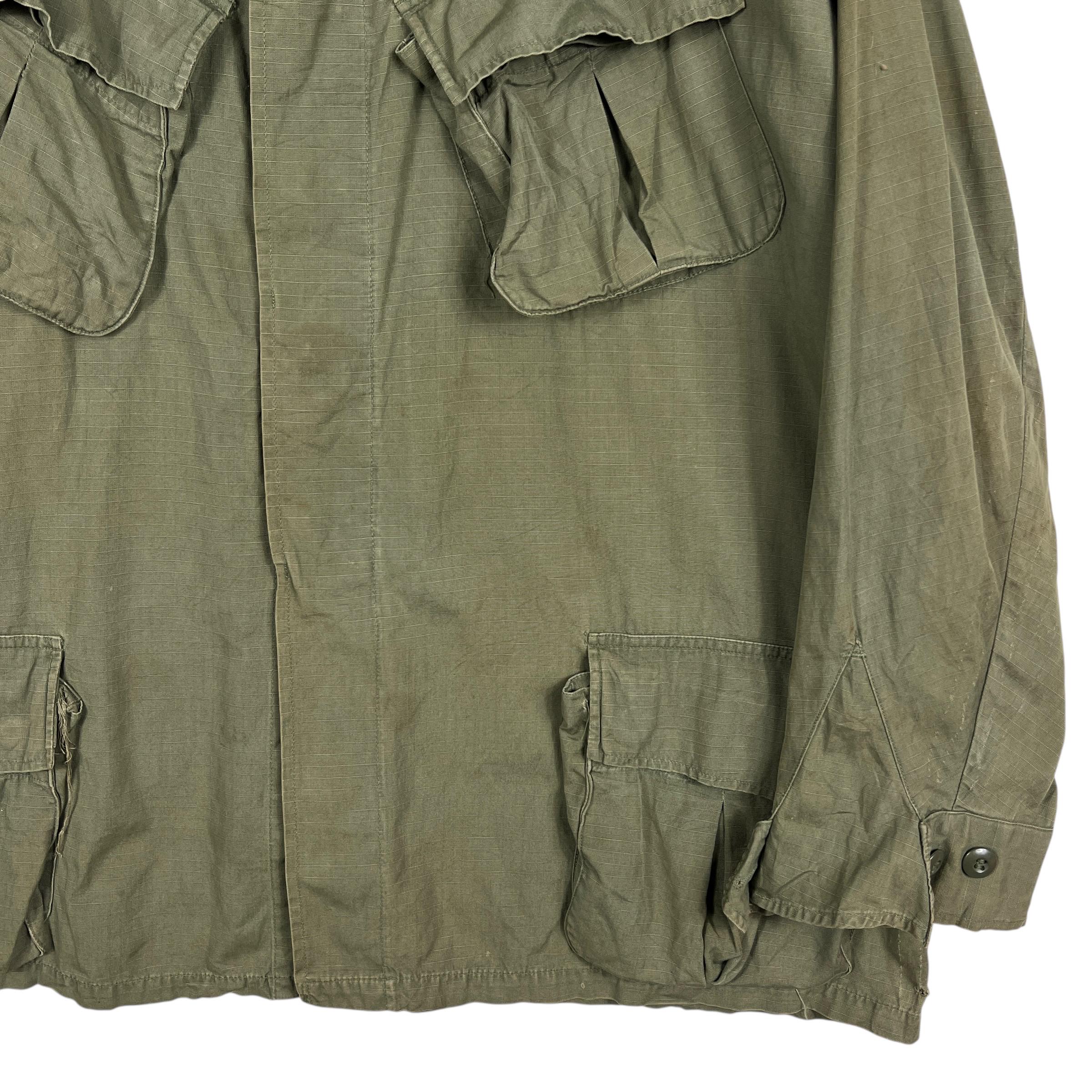 Vintage US Army Jungle Fatigue Jacket Tropical Combat Poplin