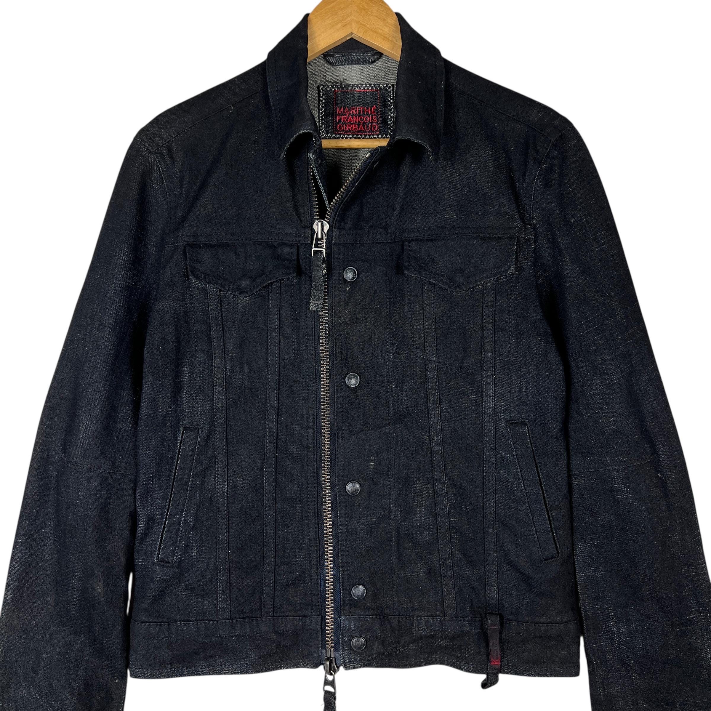 Vintage Marithe Francois Girbaud Oiled Coated Denim Jacket Size M 