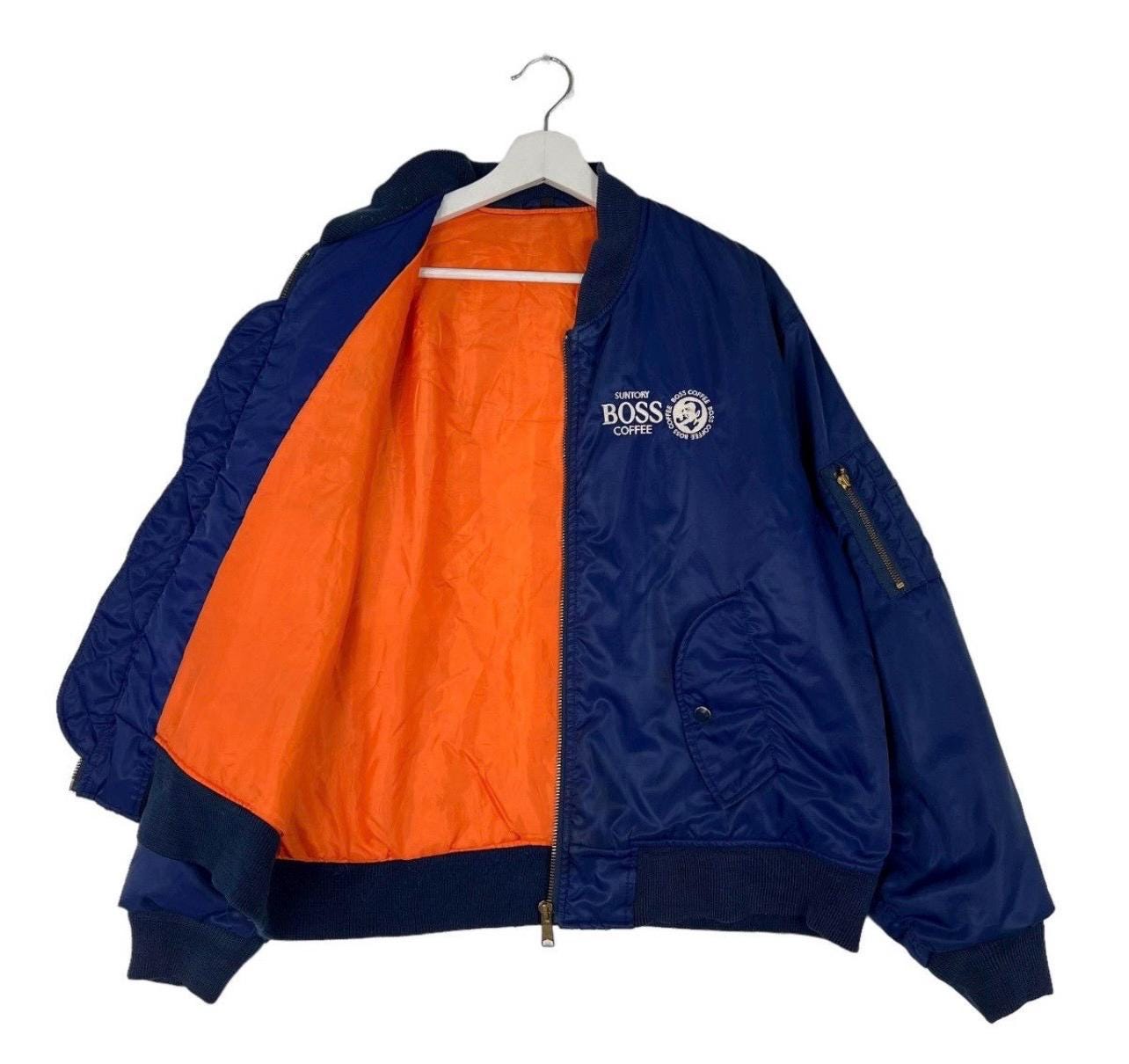 Vintage 'coffee Boss' Embroidered Bomber Jacket - Size M - Etsy