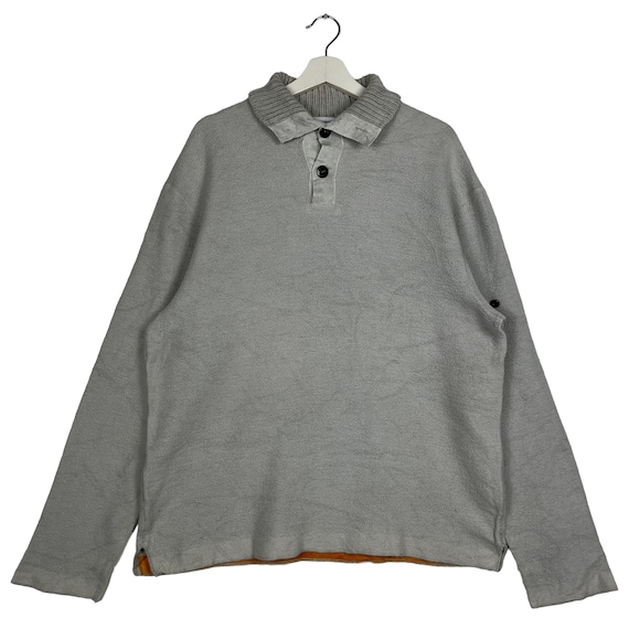 Stone Island, Vintage 90s Stone Island High Colar Jumper Sweatshirt Made In Italy