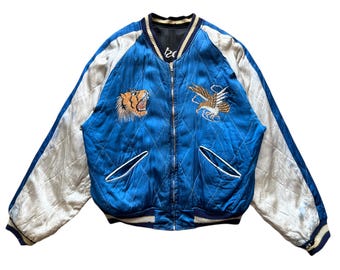 ジャケット・アウター Vintage reversible Souvenir Jacket 50s Vintage 50s Japanese Sukajan Souvenir Jacket Reversible Size