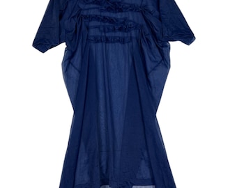 Vintage 90s Comme Des Garcons vestido camisero de seda, hecho en Japón