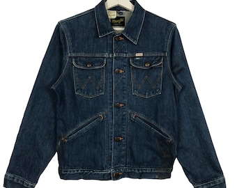 Vintage Wrangler Lot 124MJ Jeans Trucker Westernjacke Made In Japan - Größe S