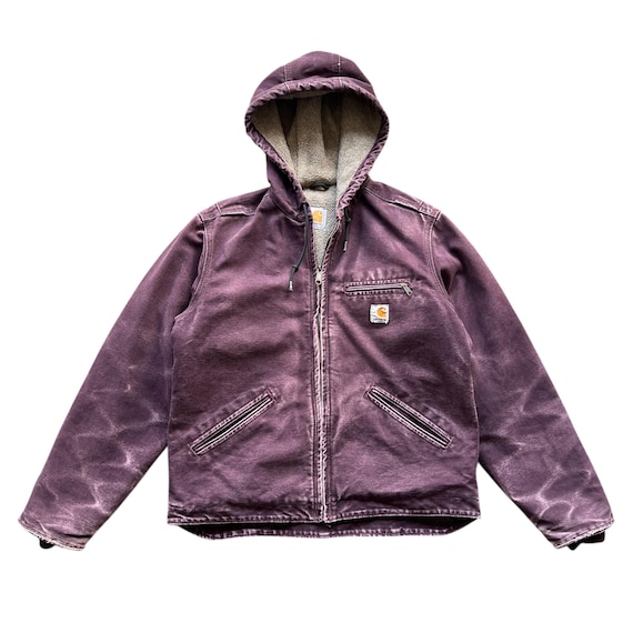 Vintage Carhartt Sherpa Lined Sandstone Sierra Crop Jacket in a