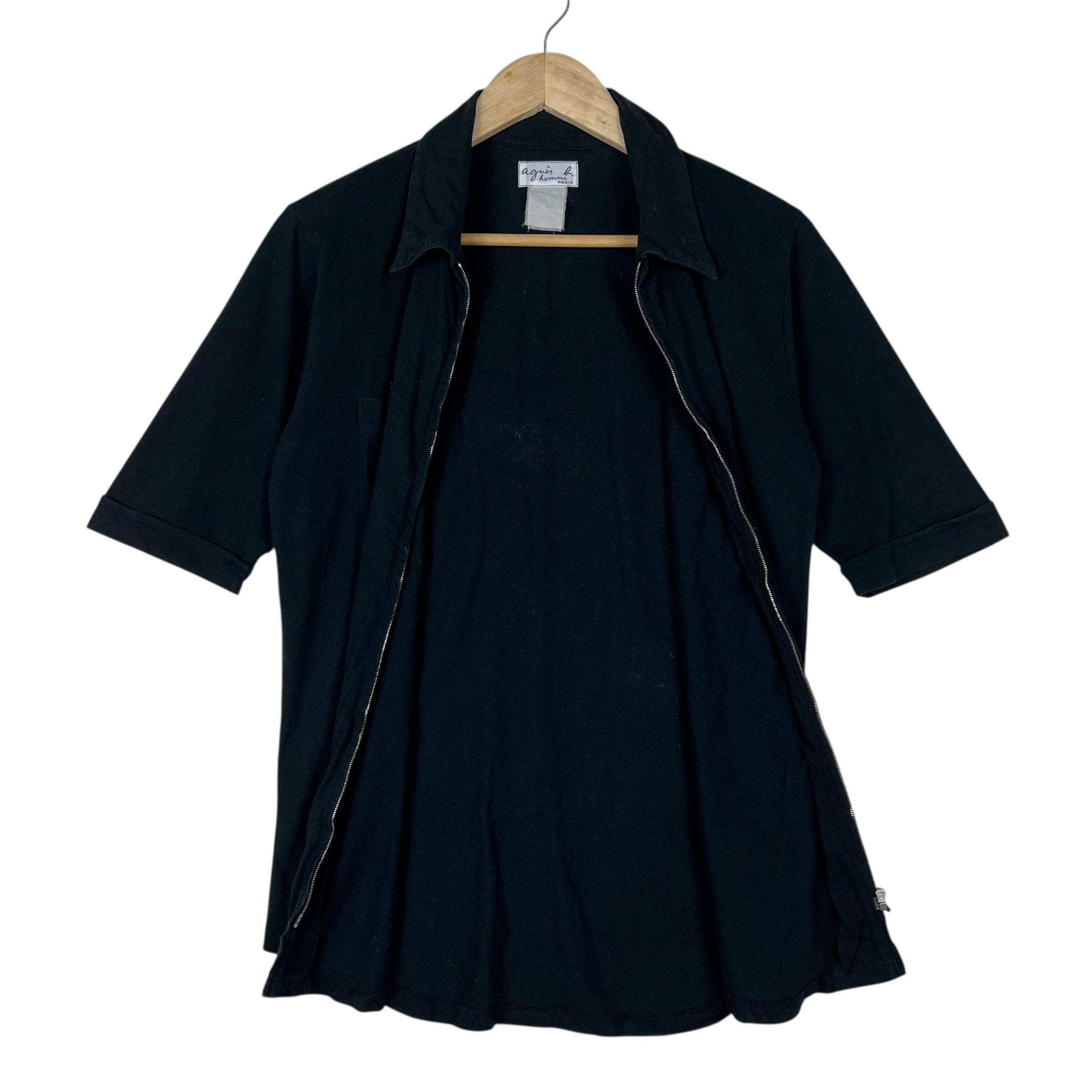 Vintage Agnès B. Homme Paris Zip-up Polo Shirt – Made in Japan