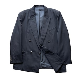AW1991 Comme Des Garcons Homme Plus Wool Double Breasted Blazer Jacket Made In Japan Size L