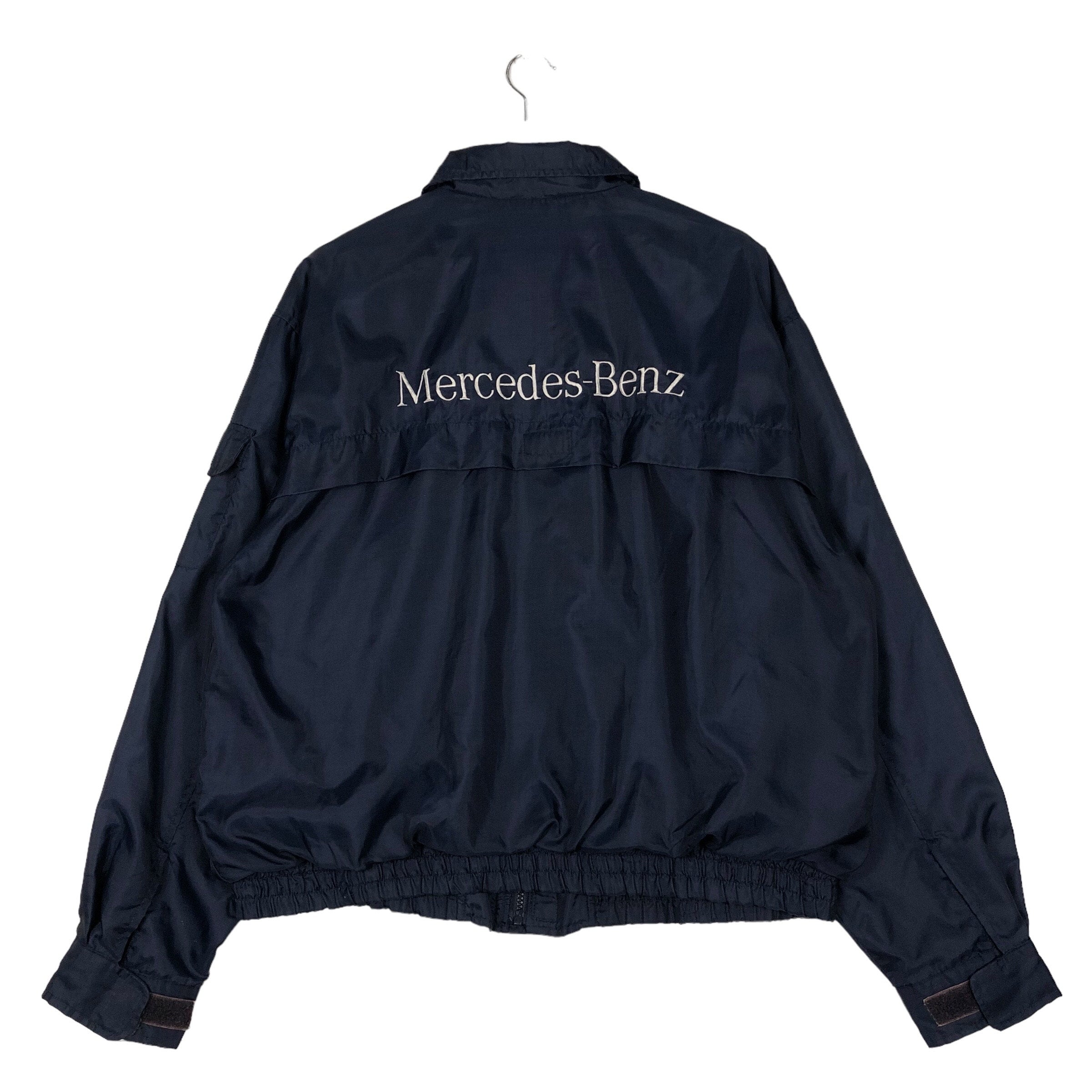 Vintage 90s Mercedes Benz Nylon Bomber Jacket Size L - Etsy Vintage 90s Mercedes Benz Nylon Bomber Jacket Size L - Etsy