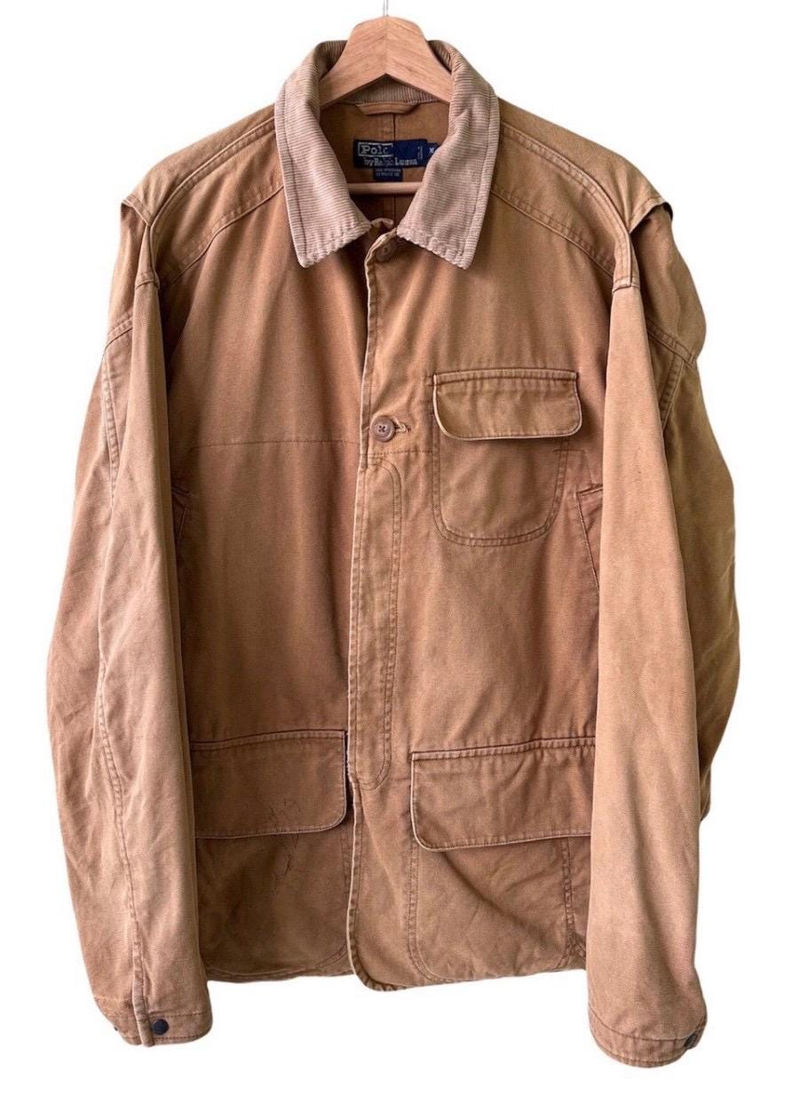 80s~ Polo by Ralph Lauren ダックハンティングジャケット 80s ポロ カントリー ラルフローレン リバーシブル コットン