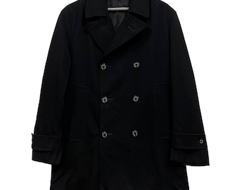 Vintage Mackintosh Scotland Wool Double Breast Coat Made In Scotland Size S