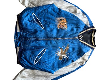 Vintage WWII Souvenir Sukajan Jacket: Embroidered Reversible