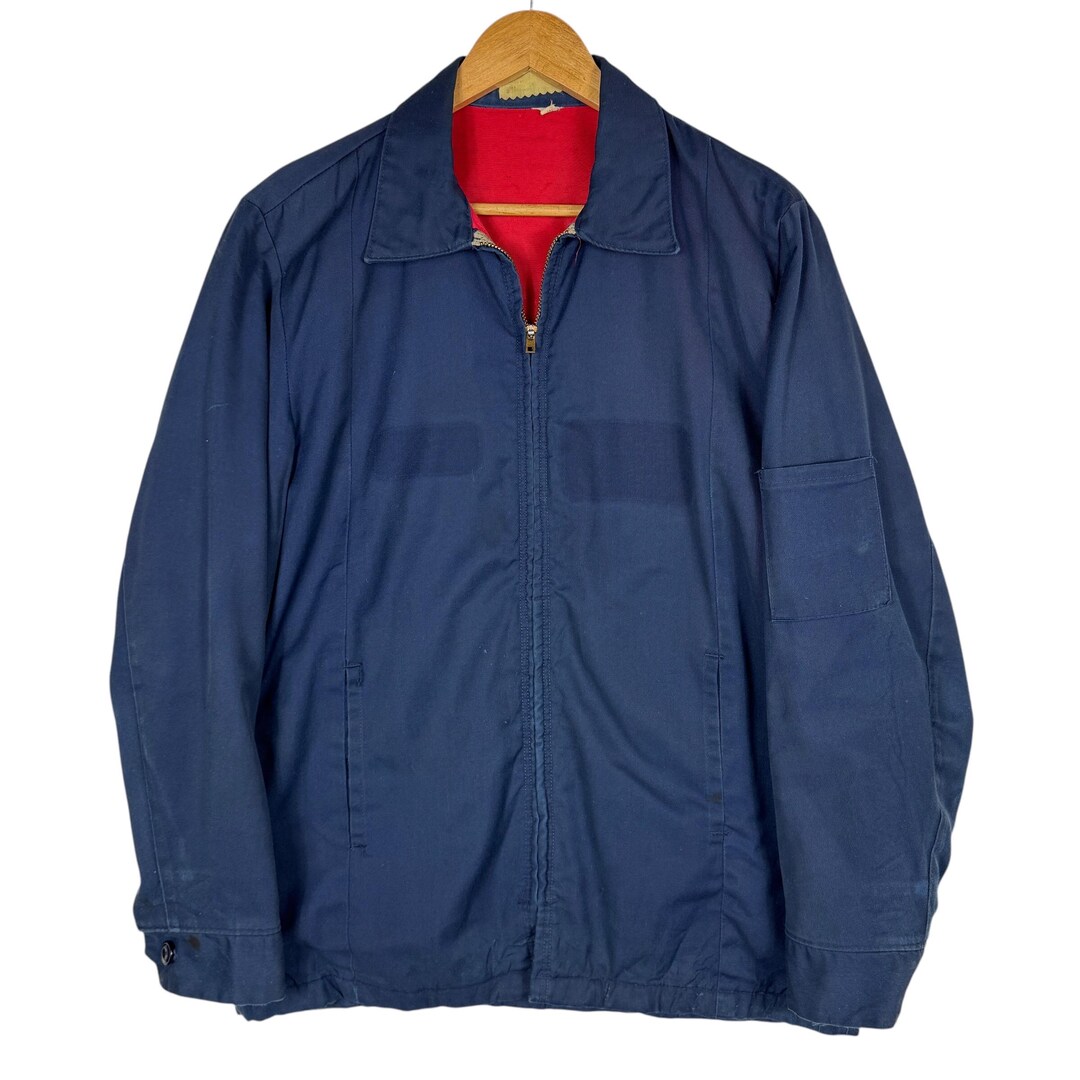 Vintage Red Kap Insulated Worker Jacket - Talon Zip, Made in USA