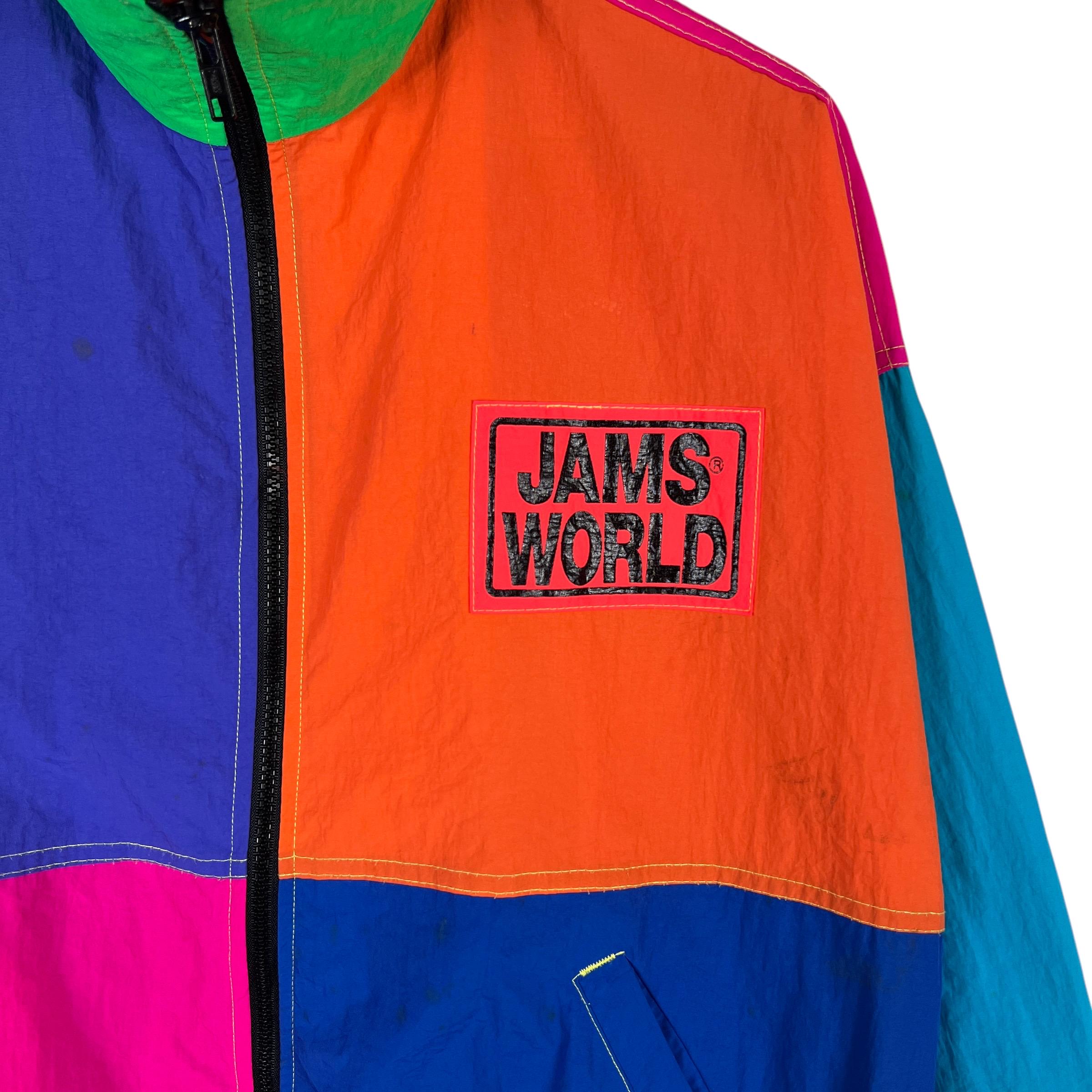 Vintage Jams World Honolulu Hawaii Usa Multi Color Jacket Made in