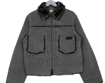 Vintage karl Helmut cropped Jacket fur trim