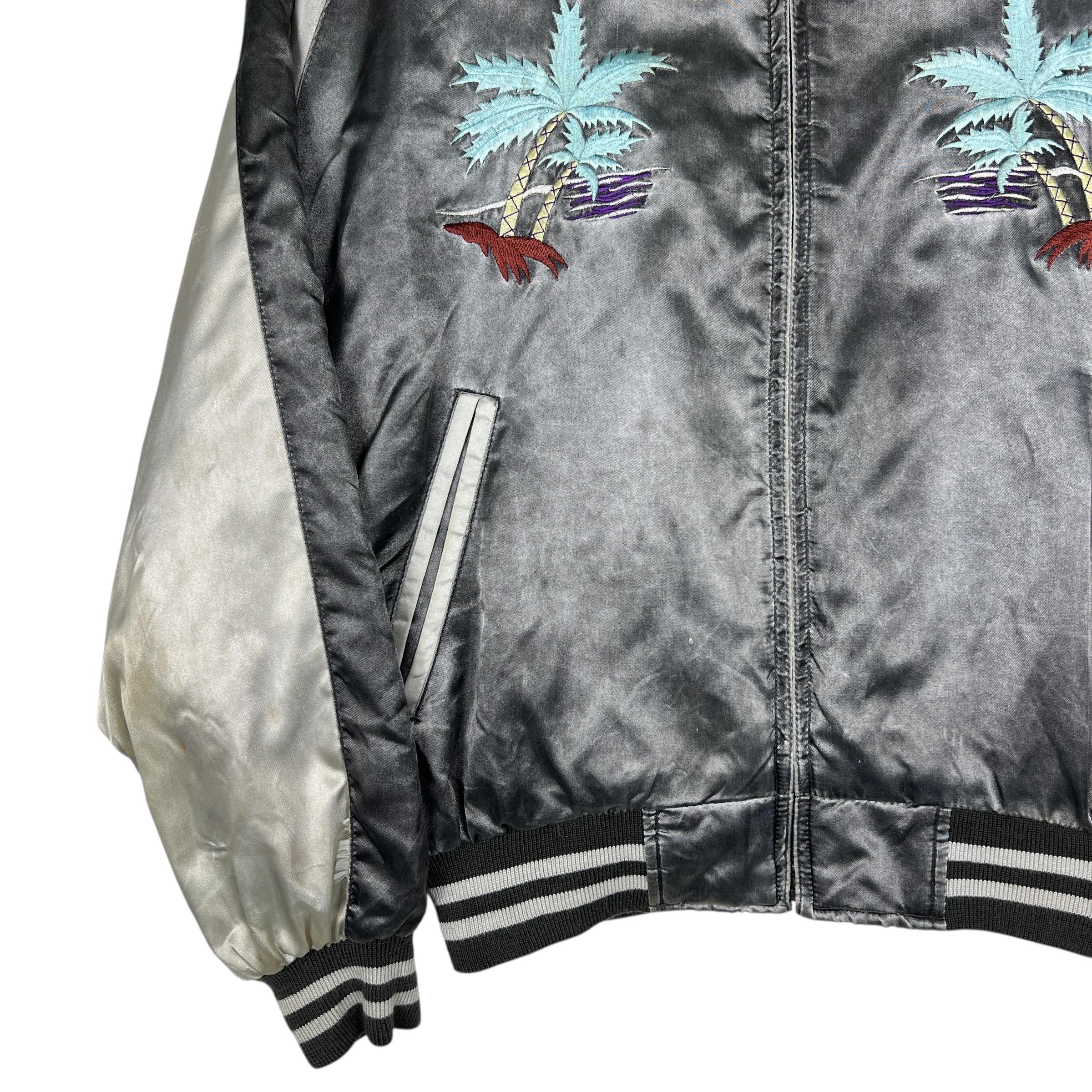 【イチオシ】JUNGLE STORM / SOUVENIR JACKET Vintage Jungle Storm Sukajan Jacket: Aloha Hawaii Souvenir, Size M