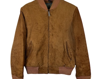 Vintage Suede Leather Racer Jacket: 50s Moto Style, Scovill Zipper