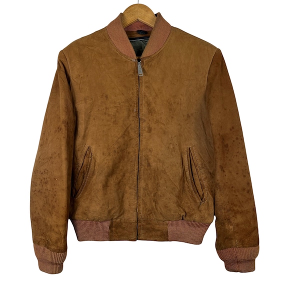 Vintage Suede Leather Racer Jacket: 50s Moto Style, Scovill Zipper