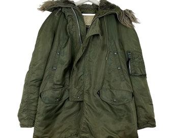 Vintage 70s N3-B Style Parka Jacket YOUTH XL, Adult XS Original