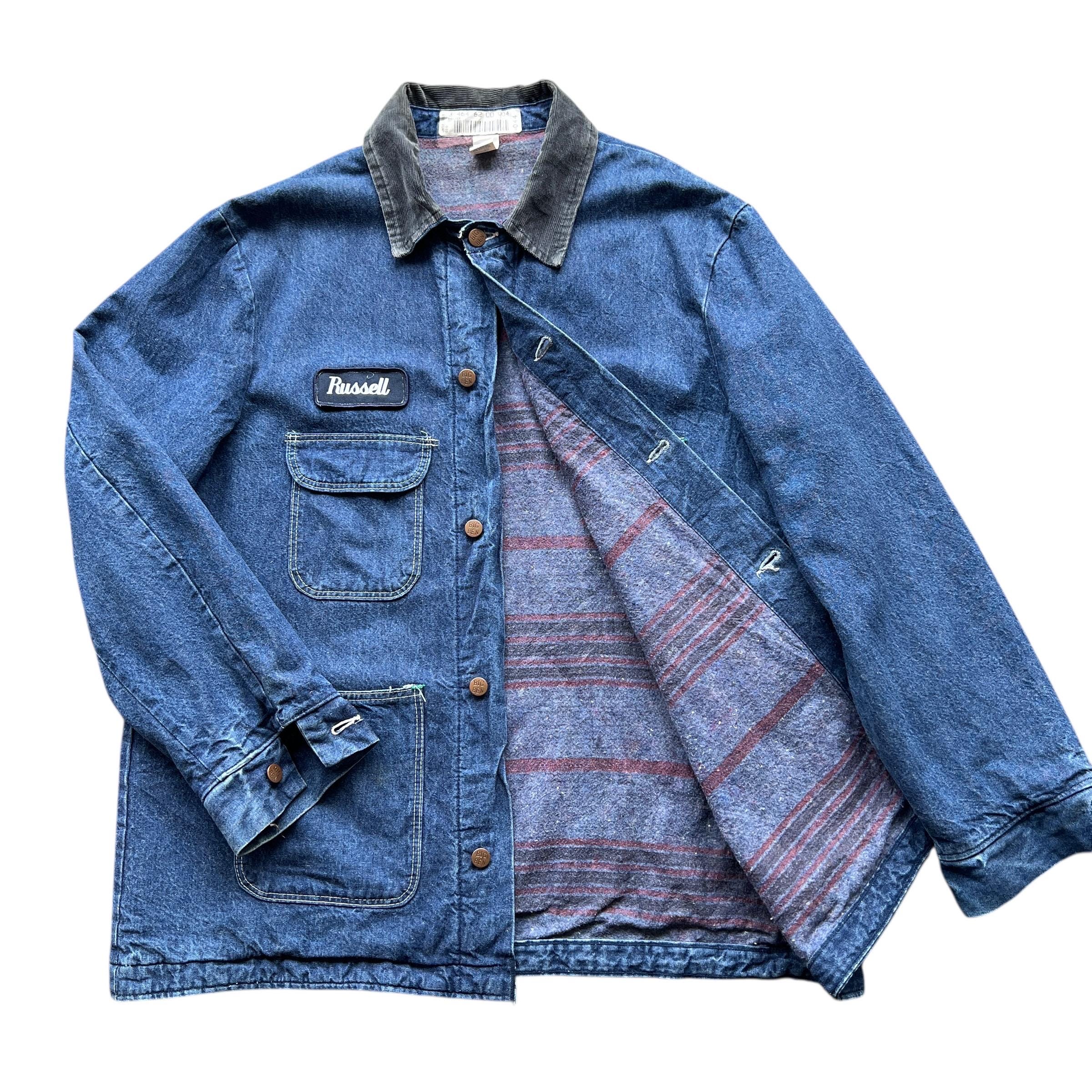 Vintage Big Ben Denim Chore Jacket: USA Made Worker Blanket, Size