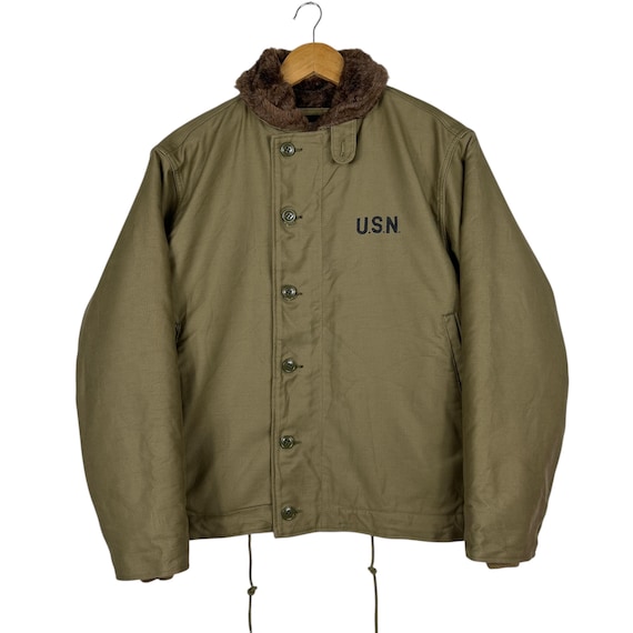 Houston Navy Department Usn N-1 Deck Jacket Made in Japan - Size 