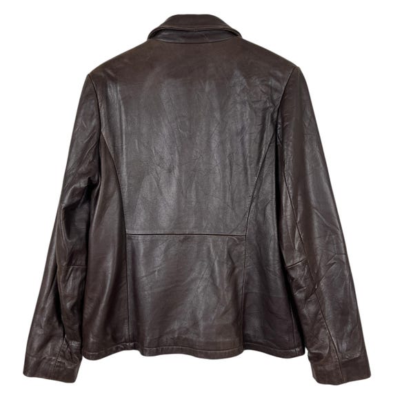ジャケット・アウター 90s bananarepublic leather jacket grunge VINTAGE BANANA REPUBLIC Black LEATHER JACKET SIZE M Full